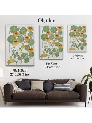 Foradels Dekoratif Kanvas Tablo Duvar Dekoru Nasturtium Çiçeği Çiçek Tablo 5206 Bungknv