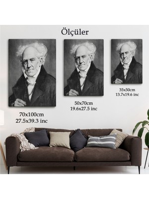 Foradels Dekoratif Kanvas Tablo Duvar Dekoru Arthur Schopenhauer Portre 6266 Bungknv