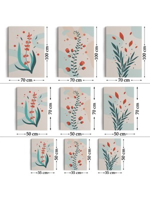 Foradels Dekoratif Kanvas Tablo Duvar Dekoru Modern Sanat Temalı 3'lü Set Aü22 Bungknv