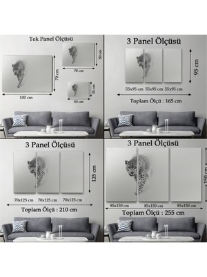 Foradels Dekoratif Kanvas Tablo Duvar Dekoru Leopar Hayvan Temalı 1154 Bungknv