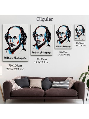 Foradels Dekoratif Kanvas Tablo Duvar Dekoru William Shakespeare Şair Yazar 5968 Bungknv