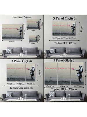 Foradels Dekoratif Kanvas Tablo Duvar Dekoru Hayatta Yaptıklarımız Ebediyette Yankılanır Banksy 5007 Bungknv
