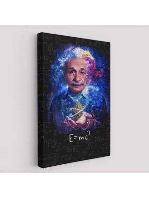 Foradels Dekoratif Kanvas Tablo Duvar Dekoru E=mc2 ve Albert Einstein Matematik 5244 Bungknv