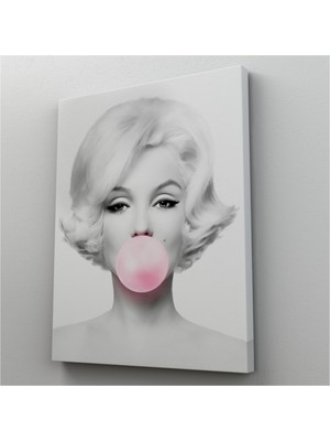 Foradels Dekoratif Kanvas Tablo Duvar Dekoru Pembe Kabarcık Sakızlar Marilyn Monroe 5108 3 Bungknv