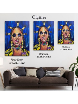 Foradels Dekoratif Kanvas Tablo Duvar Dekoru Beyonce Şarkıcı 5120 Bungknv