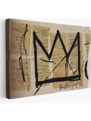 Foradels Dekoratif Kanvas Tablo Duvar Dekoru Jean Michel Basquiat'ın Notlar ve Taç Eseri 5001 Bungknv