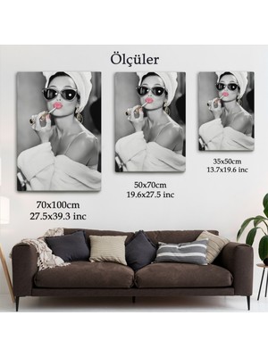 Foradels Dekoratif Kanvas Tablo Duvar Dekoru Audrey Hepburn Modern 5103 Bungknv