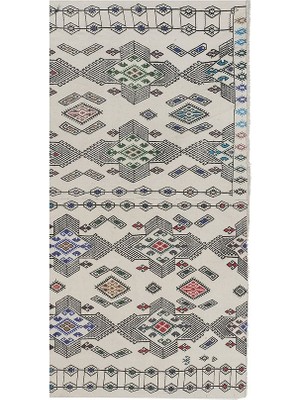 Etnik Bulvar El Dokuma Kilim Karapınar Yöresi Geometrik Desenli Halı 170 x 210 cm