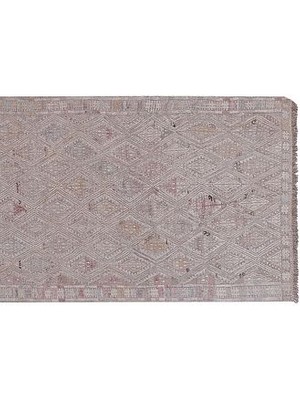 Etnik Bulvar El Dokuma Karapınar Yöresi Geometrik Desenli Uzun Yolluk Kilim 81 x 317 cm