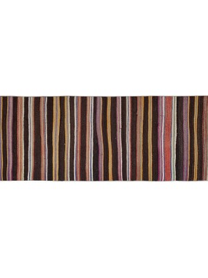 Etnik Bulvar Çizgili El Dokuma Kilim Yolluk 72 x 328 cm