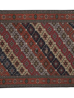 Etnik Bulvar El Dokuma Kilim Geometrik Desenli Halı 126 x 195 cm