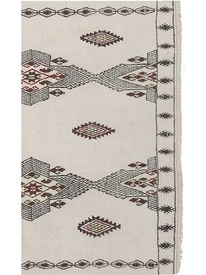 Etnik Bulvar El Dokuma Karapınar Yöresi Geometrik Desenli Uzun Yolluk Kilim 94 x 215 cm