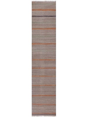 Etnik Bulvar Çizgili El Dokuma Kilim Yolluk 70 x 304 cm