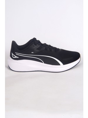 Puma 379437-01 Skyrocket Lite Fileli Rahat Ortopedik Taban Beyaz Topuk Desenli Esnek Hafif Siyah Günlük Erkek Spor Ayakkabı