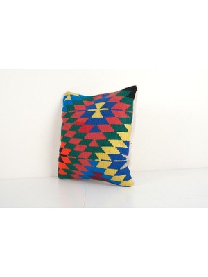 Etnik Bulvar Geometrik El Dokuma Kilim Kırlent Kılıf 40 x 40 cm (Içliksizdir)