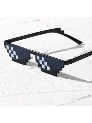 Vipfoni Thug Life Trend Güneş Gözlüğü Mozaik Siyah Kedi Gözlükleri