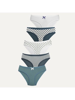 Mor Kız Çocuk Baskılı Pamuklu Kumaş Slip Külot %95 Pamuk %5 Elastan