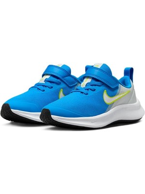 Nike Star Runner 38 (Psv) Bantlı Lastik Ipli Unisex Çocuk Yürüyüş Koşu Ayakkabısı Mavi