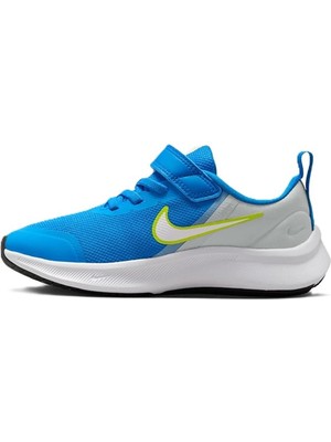 Nike Star Runner 38 (Psv) Bantlı Lastik Ipli Unisex Çocuk Yürüyüş Koşu Ayakkabısı Mavi