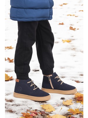 Kiko Kids Homer Fermuarlı Erkek Çocuk Günlük Bot Ayakkabı