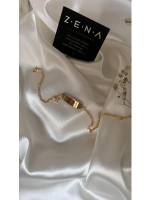 Zena Accessories Yıldız Taşlı Paslanmaz Çelik Bileklik