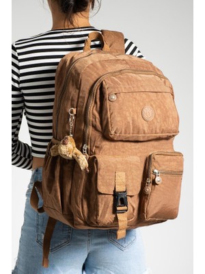 Baginn 571 Collection Klinkır Sırt Çantası Çok Cepli 45 x 30 cm Büyük Boy Lise Üniversite Çantası