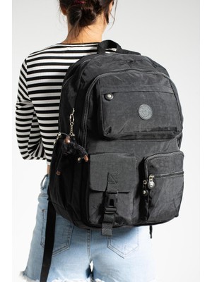 Baginn 571 Collection Klinkır Sırt Çantası Çok Cepli 45 x 30 cm Büyük Boy Lise Üniversite Çantası