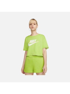 Nike Sportswear Futura Flover Graphic Crop Short-Sleeve Kadın Tişört