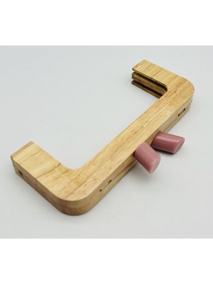 Angel Çanta Aksesuar 20 cm Pudra Renk Silindir Başlıklı Ahşap Burs