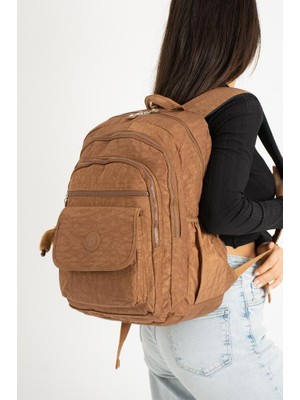 Baginn 571 Collection Klinkır Kumaş Lise Üniversite Çantası 45 x 30 cm Çok Cepli