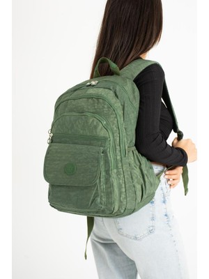 Baginn 571 Collection Klinkır Kumaş Lise Üniversite Çantası 45 x 30 cm Çok Cepli