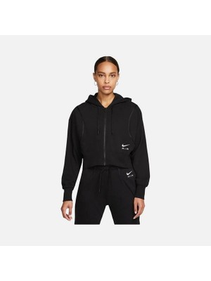 Nike Sportswear Air Fleece Cropped Full-Zip Hoodie Kadın Sweatshirt DQ6579-010