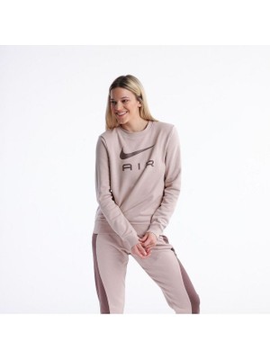 Nike W Nsw Air Flc Crew Kadın Kahverengi Günlük Stil T-Shirt DV8054-292