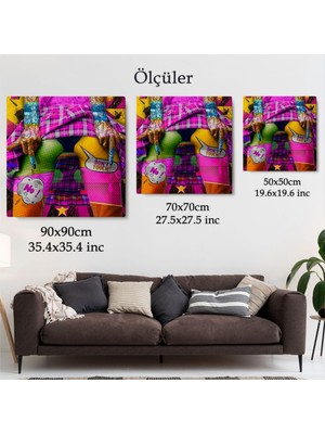 Foradels Dekoratif Kanvas Tablo Duvar Dekoru Pop Art Don’t Touch Yazılı Tablo 5891 Bungknv