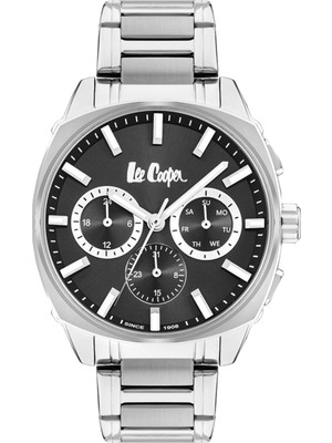 Lee Cooper Siyah Kadranlı Fonksiyonları Aktif Çelik Erkek Kol Saati