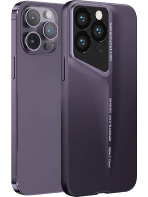 Cupcase Apple iPhone 14 Pro Max Kılıf Ultra Ince Kamera Korumalı Sert Rubber Zore Procase Kapak-Derin Mor