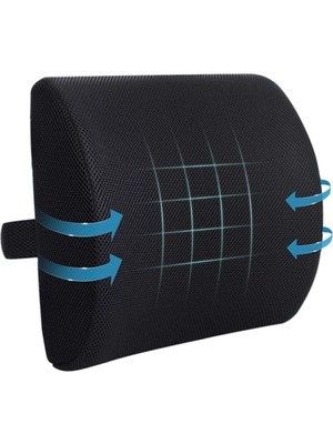 Mediterian Medikal Ortopedik Oto Araç Koltuk Bel Destek Yastığı Çalışma Koltuğu Sırt Bel Minderi Sırt Yastığı