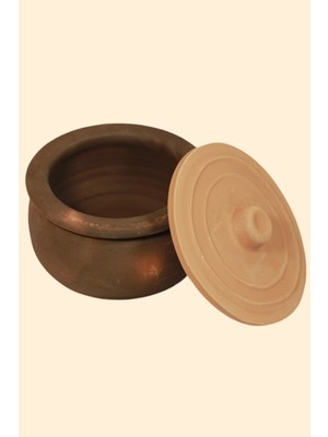 AdenArt %100 Pişmiş Toprak  Küçük Boy Güveç 23X9 cm