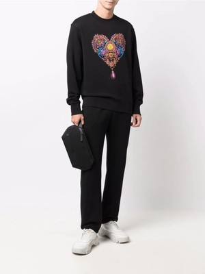 Versace Jeans Couture Jeans Couture Heart Logo Printed Siyah Sweatshirt