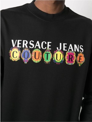 Versace Jeans Couture Jeans Couture Gem Logo Printed Siyah Sweatshirt