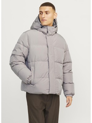 Jack & Jones Bej Erkek Mont 12256974_JJEBRADLEY Puffer Hood Sn