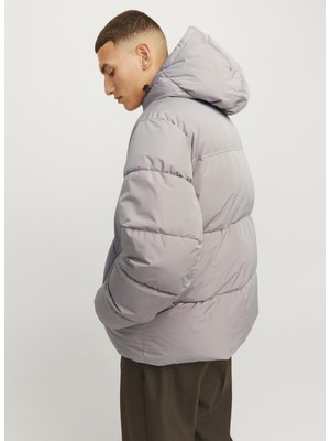 Jack & Jones Bej Erkek Mont 12256974_JJEBRADLEY Puffer Hood Sn