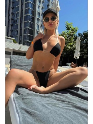 Şeffaf Bant Detaylı Brazilian Bikini