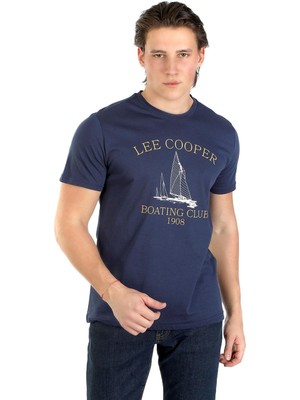 Lee Cooper Yuvarlak Yaka Lacivert Erkek T-Shirt 242 Lcm 242014 Wılly A.lacivert