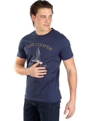 Lee Cooper Yuvarlak Yaka Lacivert Erkek T-Shirt 242 Lcm 242014 Wılly A.lacivert