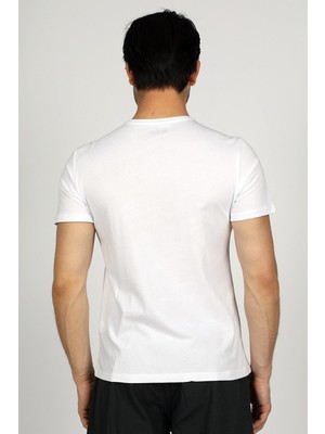 Lee Cooper Bisiklet Yaka Beyaz Erkek T-Shirt 232 Lcm 242047 Kaeıth Beyaz