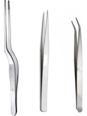 Profesyonel Şef Dekor Cımbızı Seti 3lü Şef Cımbızı Penset Gıda Cımbızı Pastacılık Cımbızı