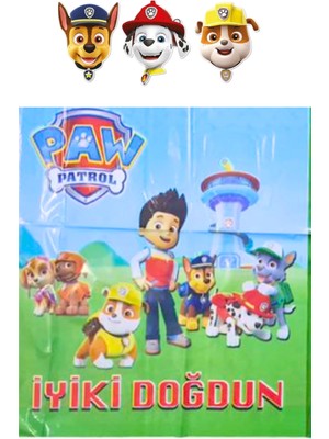 Ngüzel Party Paw Patrol Iyi Ki Doğdun Masa Örtüsü