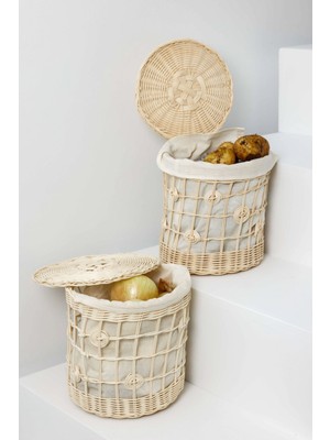 Maison Avf Rattan Patates Soğanlık 2'li Set