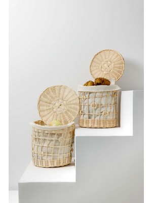 Maison Avf Rattan Patates Soğanlık 2'li Set